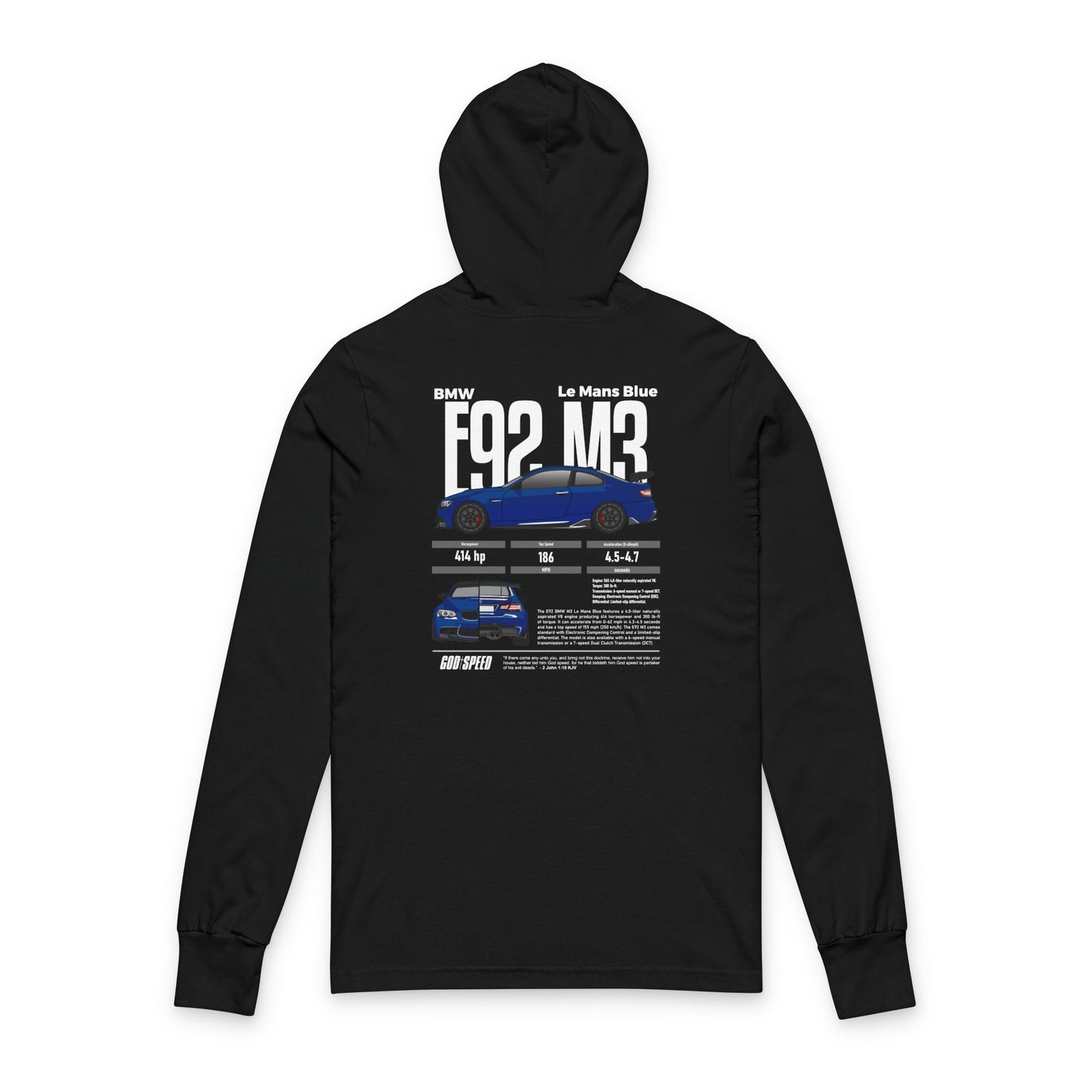 E92 BMW M3 Le-Mans Blue Matallic Hoodie