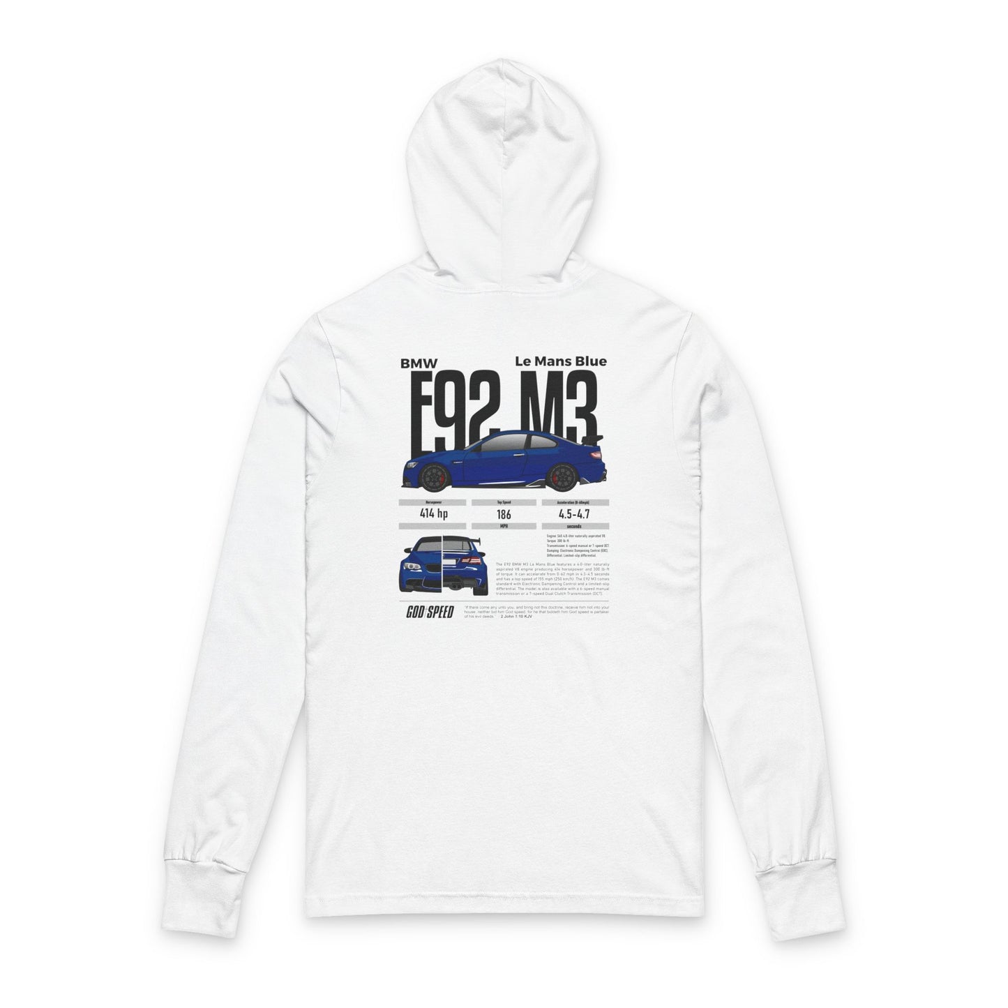 E92 BMW M3 Le-Mans Blue Matallic Hoodie