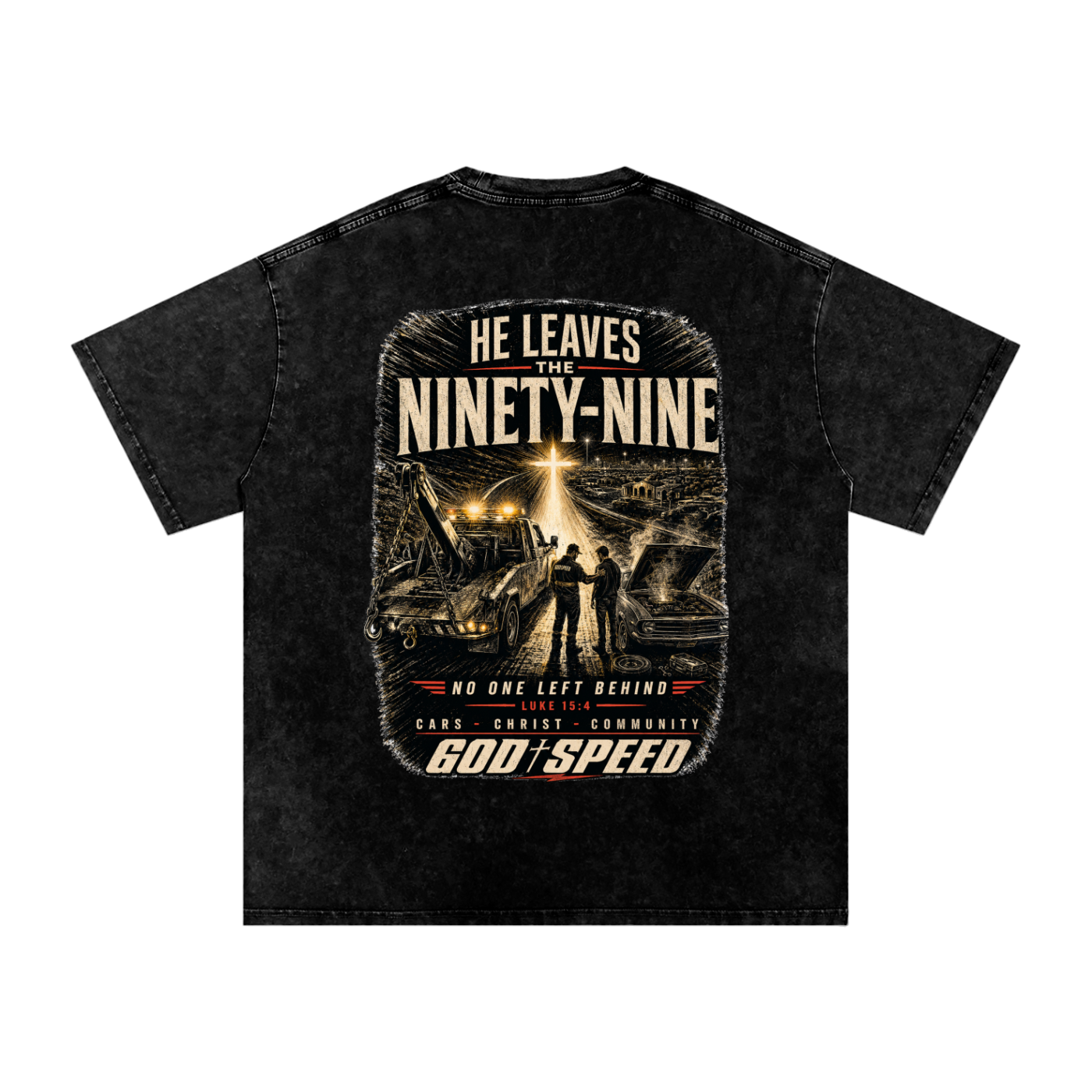 He Leaves The Ninety-Nine Premium Snow-Washed Oversized Tee