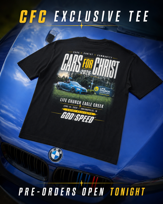 Cars For Christ 2026 Event Exclusive Tee — Pre-Order