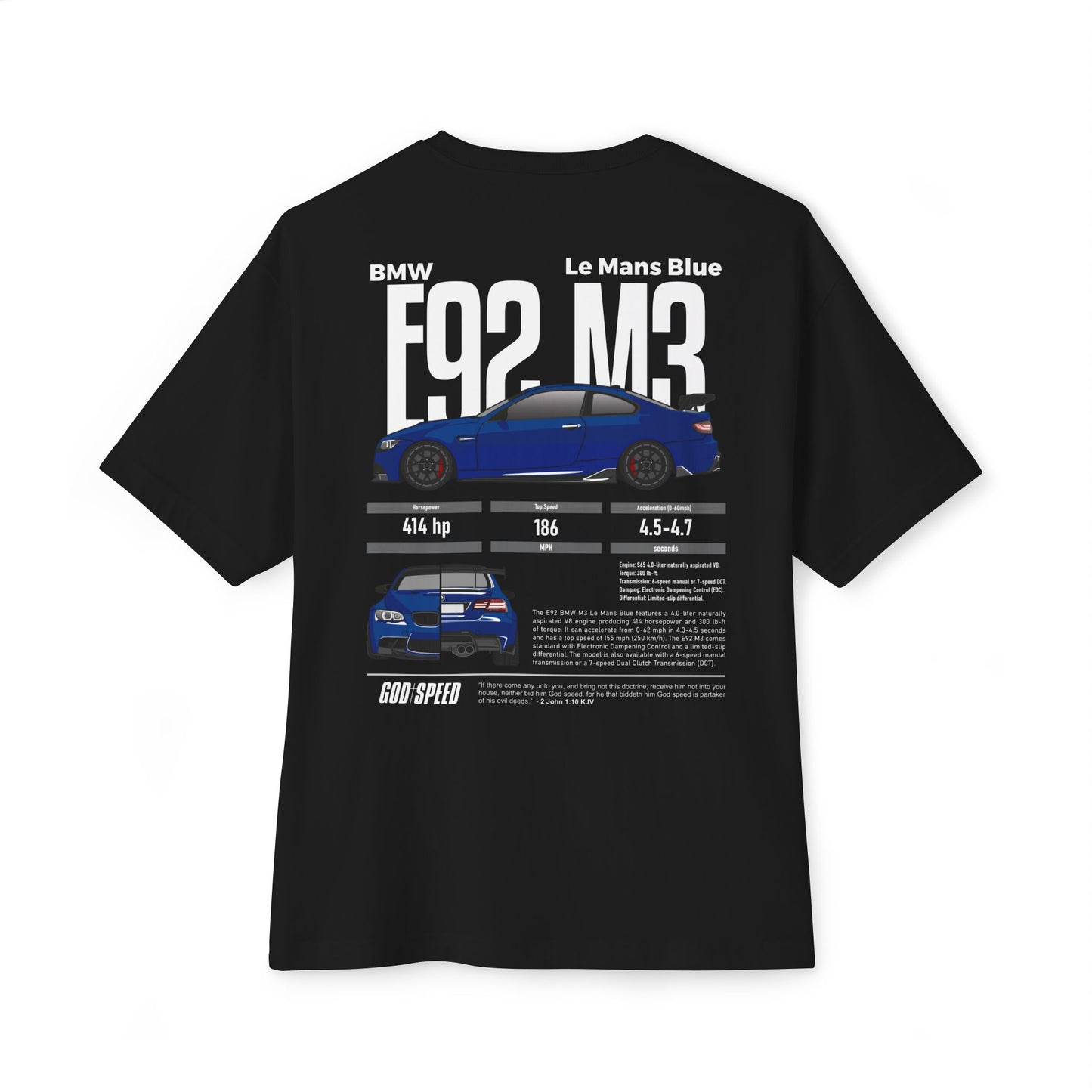 E92 BMW M3 Le-Mans Blue Metallic T-Shirt