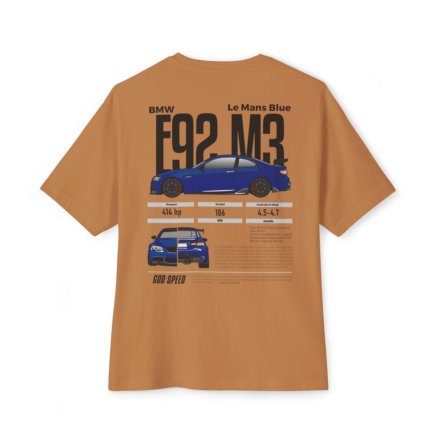 E92 BMW M3 Le-Mans Blue Metallic T-Shirt