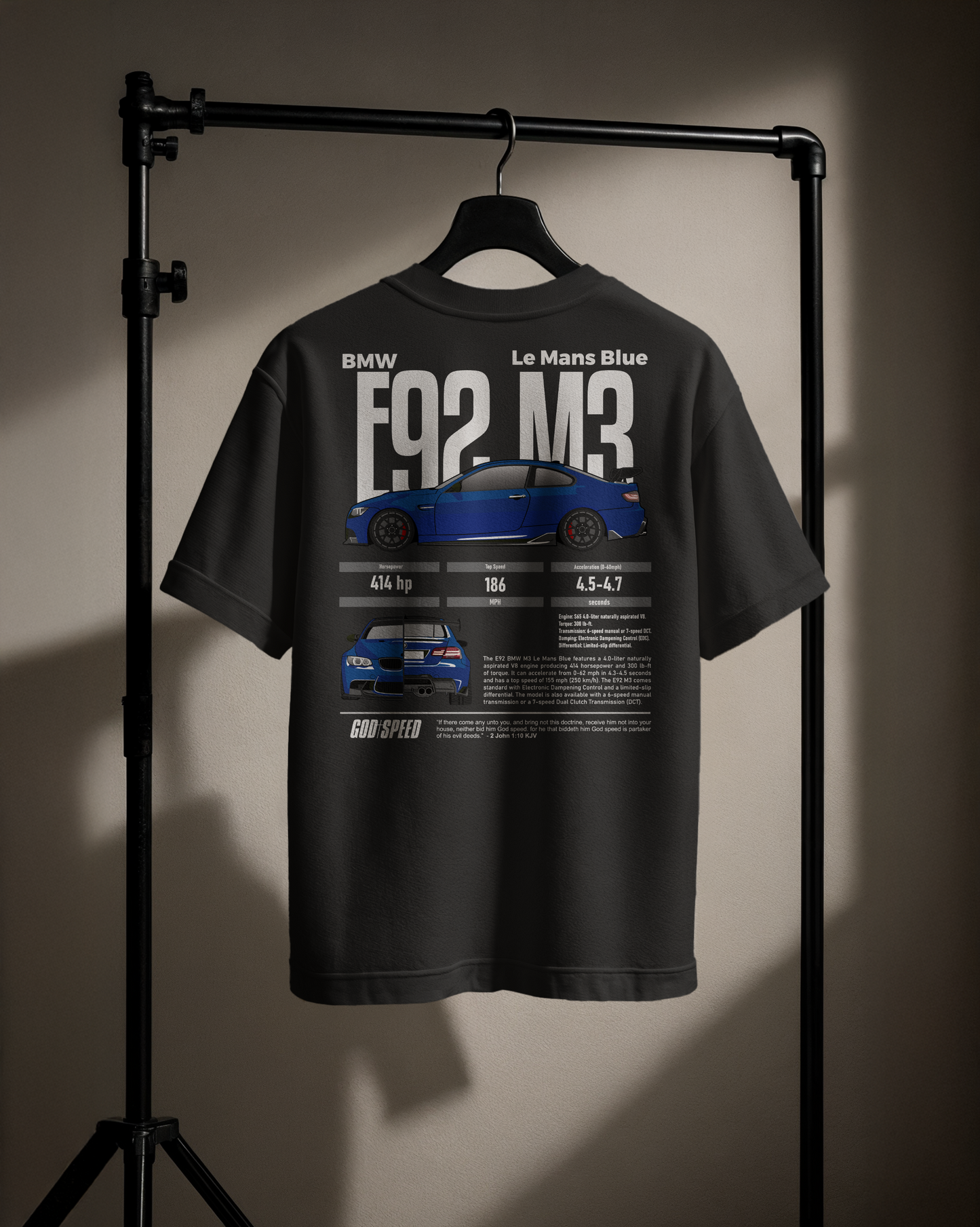 E92 BMW M3 Le-Mans Blue Metallic T-Shirt