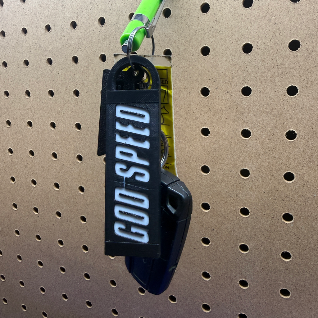 GodSpeed 3D-Printed Keychain