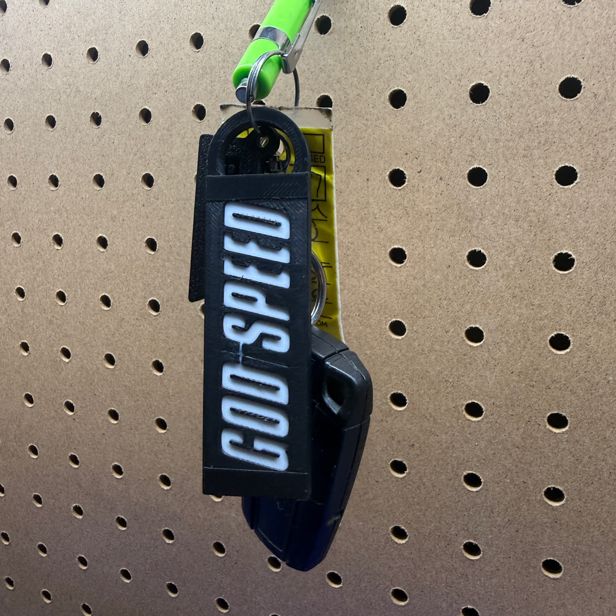GodSpeed 3D-Printed Keychain
