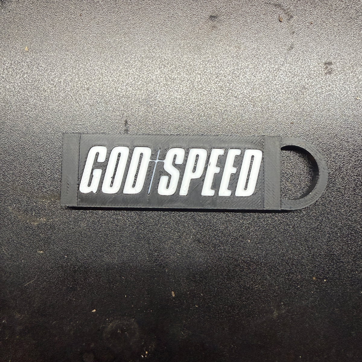 GodSpeed 3D-Printed Keychain