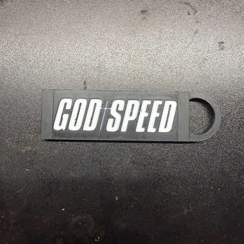 GodSpeed 3D-Printed Keychain