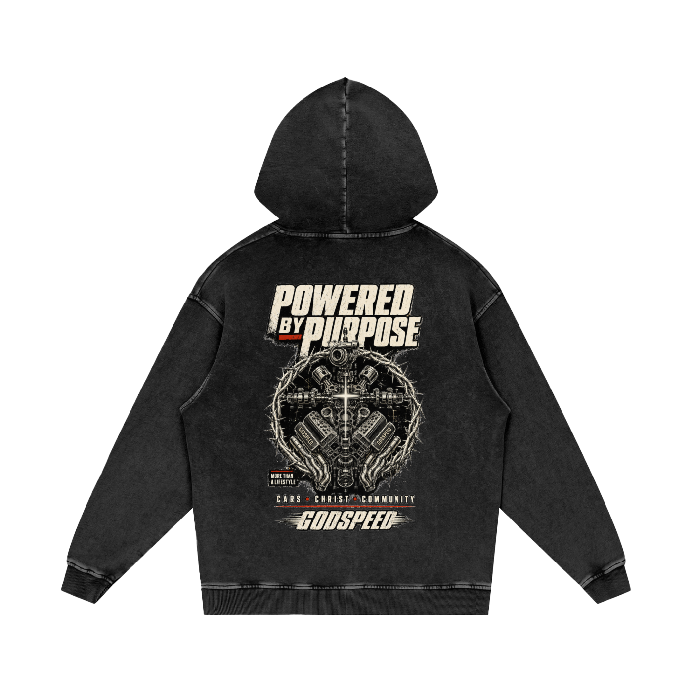 Powered By Purpose Premium Snow-Washed Oversized Hoodie