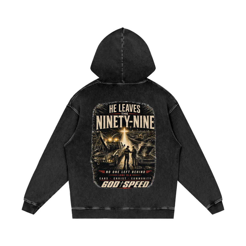 He Leaves The Ninety-Nine Premium Snow-Washed Oversized Hoodie