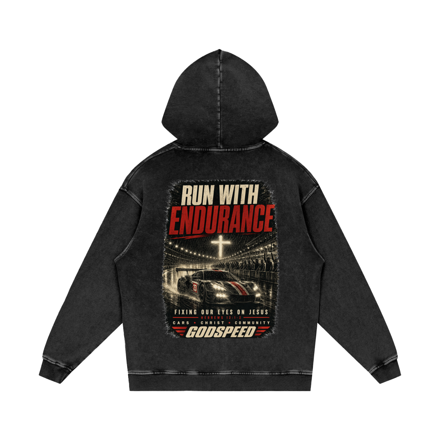 Run With Endurance Premium Snow-Washed Oversized Tee