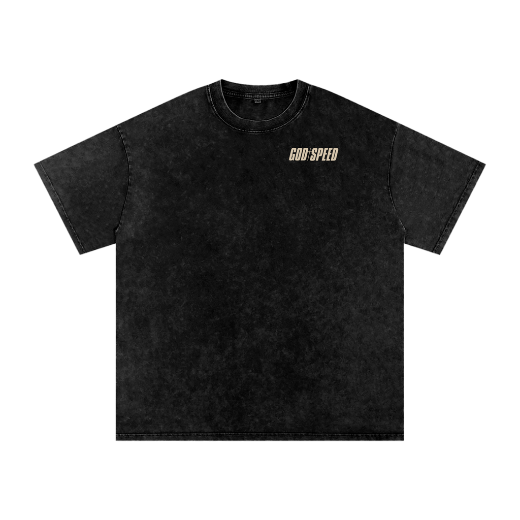 Snow Washed Oversized Cotton T-Shirt